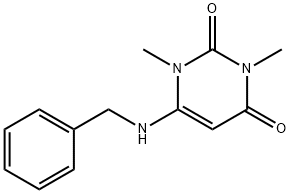 6-(BENZYLAMINO)-1,3-DIMETHYLURACIL, 5770-49-0, 结构式