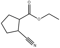 Cyclopentanecarboxylic acid, 2-cyano-, ethyl ester 化学構造式