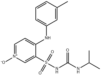 3-Pyridinesulfonamide, N-[[(1-methylethyl)amino]carbonyl]-4-[(3-methylphenyl)amino]-, 1-oxide Structure
