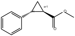 rel-(1R*,2R*)-2-Phenylcyclopropane-1-carboxylic acid methyl ester Structure