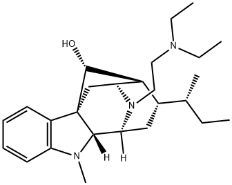 (17R,20α)-4-[2-(ジエチルアミノ)エチル]-4,21-セコアジュマラン-17-オール 化学構造式