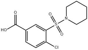 4-氯-3-(哌啶-1-磺酰基)苯甲酸,59210-74-1,结构式