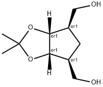 (3AR,4R,6S,6AS)-REL-2,2-二甲基四氢-3AH-环戊并[D][1,3]二噁茂-4,6-二基]二甲醇 结构式