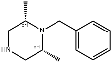 Piperazine, 2,6-dimethyl-1-(phenylmethyl)-, (2R,6S)-rel- Struktur