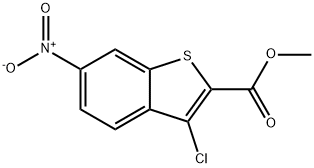 Benzo[b]thiophene-2-carboxylic acid, 3-chloro-6-nitro-, methyl ester Struktur