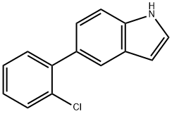 1H-Indole, 5-(2-chlorophenyl)- Structure