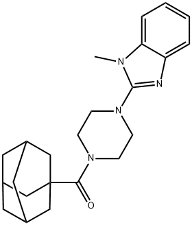 Piperazine, 1-(1-methyl-1H-benzimidazol-2-yl)-4-(tricyclo[3.3.1.13,7]dec-1-ylcarbonyl)- (9CI) Structure