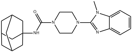 1-Piperazinecarboxamide,4-(1-methyl-1H-benzimidazol-2-yl)-N-tricyclo[3.3.1.13,7]dec-1-yl-(9CI) 化学構造式