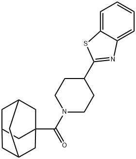 Piperidine, 4-(2-benzothiazolyl)-1-(tricyclo[3.3.1.13,7]dec-1-ylcarbonyl)- (9CI) Structure