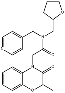4H-1,4-Benzoxazine-4-acetamide,2,3-dihydro-2-methyl-3-oxo-N-(4-pyridinylmethyl)-N-[(tetrahydro-2-furanyl)methyl]-(9CI)|