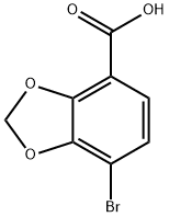 1,3-Benzodioxole-4-carboxylic acid, 7-bromo- Struktur