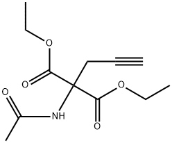 Propanedioic acid, 2-(acetylamino)-2-(2-propyn-1-yl)-, 1,3-diethyl ester 结构式