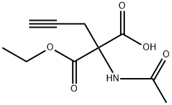 Propanedioic acid, 2-(acetylamino)-2-(2-propyn-1-yl)-, 1-ethyl ester Structure