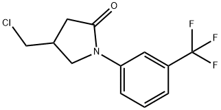 2-Pyrrolidinone, 4-(chloromethyl)-1-[3-(trifluoromethyl)phenyl]- Struktur