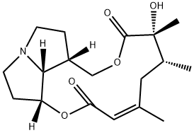 (15Z)-15,16-Didehydro-1α,2,15,20-tetrahydro-12-hydroxy-16a-homo-21-norsenecionan-11,16a-dione Structure