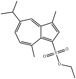 1-Azulenesulfonic acid, 3,8-dimethyl-5-(1-methylethyl)-, ethyl ester Struktur