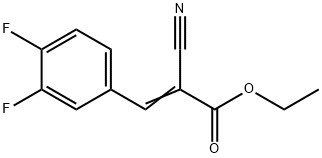 ethyl 2-cyano-3-(3,4-difluorophenyl)prop-2-enoate Struktur