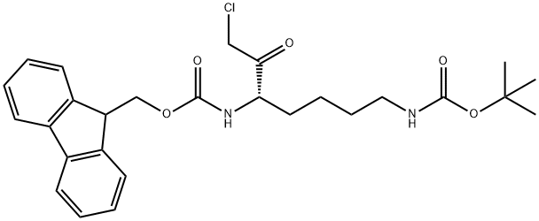 FMOC-LYS(BOC)-COCH2CL, 625090-55-3, 结构式