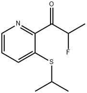 1-Propanone, 2-fluoro-1-[3-[(1-methylethyl)thio]-2-pyridinyl]- Struktur