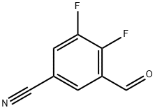 Benzonitrile, 3,4-difluoro-5-formyl- 化学構造式