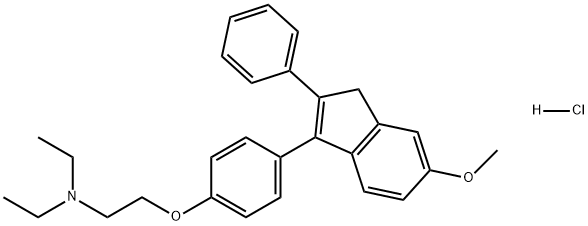 Ethanamine, N,N-diethyl-2-[4-(6-methoxy-2-phenyl-1H-inden-3-yl)phenoxy]-, hydrochloride (1:1)|化合物 T34975