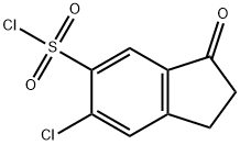 6-chloro-3-oxo-2,3-dihydro-1H-indene-5-sulfonyl chloride Struktur