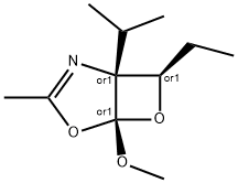 4,6-Dioxa-2-azabicyclo[3.2.0]hept-2-ene,7-ethyl-5-methoxy-3-methyl-1-(1-methylethyl)-,(1R,5S,7R)-rel-(9CI)|