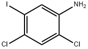 2,4-二氯-5-碘-苯胺, 647025-63-6, 结构式