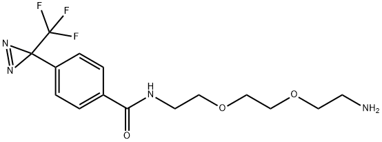 Benzamide, N-[2-[2-(2-aminoethoxy)ethoxy]ethyl]-4-[3-(trifluoromethyl)-3H-diazirin-3-yl]-, 655224-73-0, 结构式