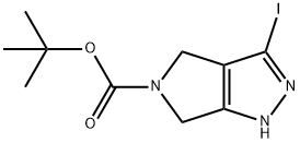 tert-butyl 3-iodopyrrolo[3,4-c]pyrazole-5(1H,4H,6H)-carboxylate Struktur