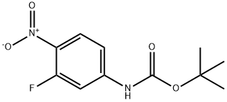 (3-Fluoro-4-nitrophenyl)carbamic acid tert-butyl ester 化学構造式