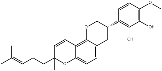 3-[3,4-Dihydro-8-methyl-8-(4-methyl-3-pentenyl)-2H,8H-benzo[1,2-b:3,4-b']dipyran-3-yl]-6-methoxy-1,2-benzenediol Structure
