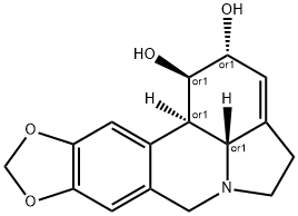 1H-[1,3]Dioxolo[4,5-j]pyrrolo[3,2,1-de]phenanthridine-1,2-diol, 2,4,5,7,12b,12c-hexahydro-, (1R,2R,12bR,12cR)-rel- Struktur