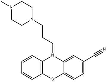 10H-Phenothiazine-2-carbonitrile, 10-[3-(4-methyl-1-piperazinyl)propyl]- Structure