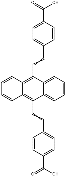 Benzoic acid, 4,4'-(9,10-anthracenediyldi-2,1-ethenediyl)bis- (9CI) Structure