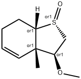 Benzo[b]thiophene, 2,3,3a,6,7,7a-hexahydro-3-methoxy-3a-methyl-, 1-oxide, (1R,3S,3aS,7aS)-rel- Structure