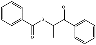 Benzenecarbothioic acid, S-(1-methyl-2-oxo-2-phenylethyl) ester 化学構造式