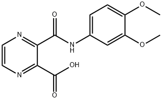 3-((3,4-Dimethoxyphenyl)carbamoyl)pyrazine-2-carboxylic acid 结构式