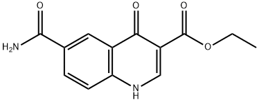 3-Quinolinecarboxylic acid, 6-(aminocarbonyl)-1,4-dihydro-4-oxo-, ethyl ester|