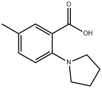 5-甲基-2-(吡咯烷-1-基)苯甲酸 结构式