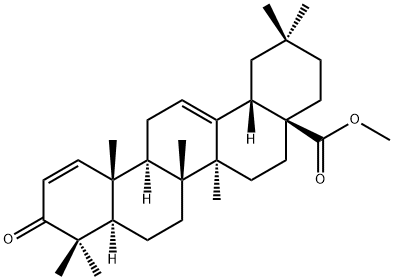 Oleana-1,12-dien-28-oic acid, 3-oxo-, methyl ester 化学構造式