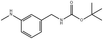 Carbamic acid, N-[[3-(methylamino)phenyl]methyl]-, 1,1-dimethylethyl ester Struktur