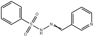 (E)-N-(pyridin-3-ylmethylene)benzenesulfonohydrazide 化学構造式