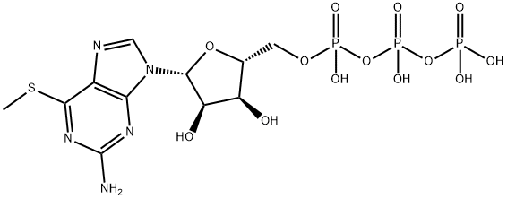 6-S-Methyl-6-thioguanosine 5'-(tetrahydrogen triphosphate) Struktur