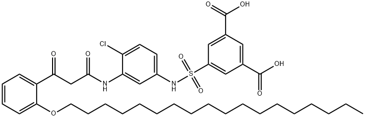 70745-82-3 5-{3-[1,3-Dioxo-3(2-octadecyl-oxiphenyl) propylamino]-4-chloroanilinosulfphonyl)izophthallic acid