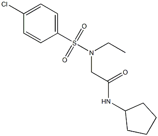 N~2~-[(4-chlorophenyl)sulfonyl]-N-cyclopentyl-N~2~-ethylglycinamide Structure