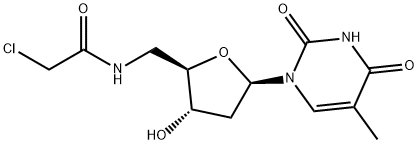 5'-chloroacetamido-5'-deoxythymidine 化学構造式