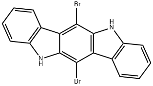 6,12-二溴-5,11-二氢吲哚并[3,2-B]咔唑,721945-34-2,结构式