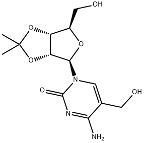 5-(Hydroxymethyl)-2'',3''-O-(1-methylethylidene)cytidine 结构式