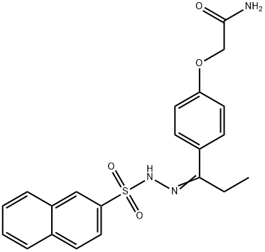 2-[4-[(E)-C-ethyl-N-(naphthalen-2-ylsulfonylamino)carbonimidoyl]phenoxy]acetamide Structure